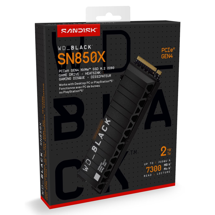 Western Digital SSD Black SN850X M.2 NVMe 2TB with Heatsink