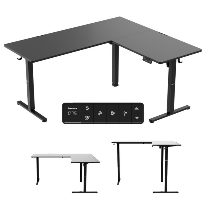 Huzaro Hero 9.3 Electric Gaming Desk Black