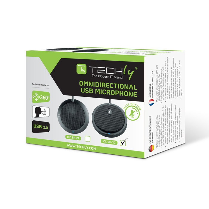 Techly ICC SH-22 Conference Microphone Black