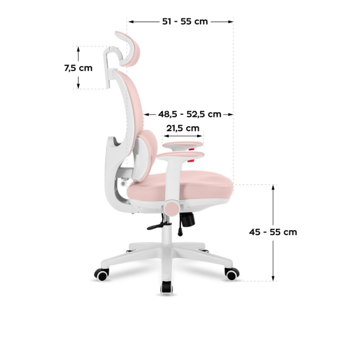 Mark Adler Junior 6.3 Ergonomic Children's Chair Pink