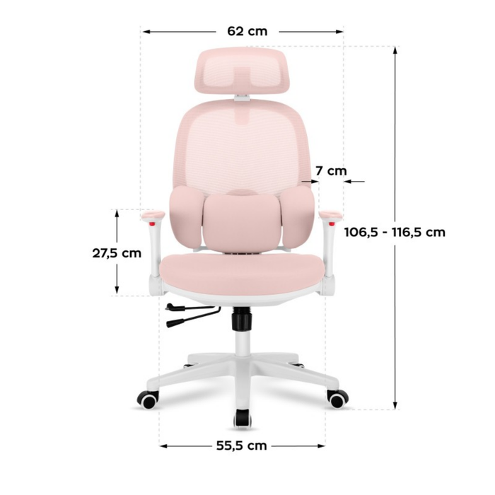 Mark Adler Junior 6.3 Ergonomic Children's Chair Pink