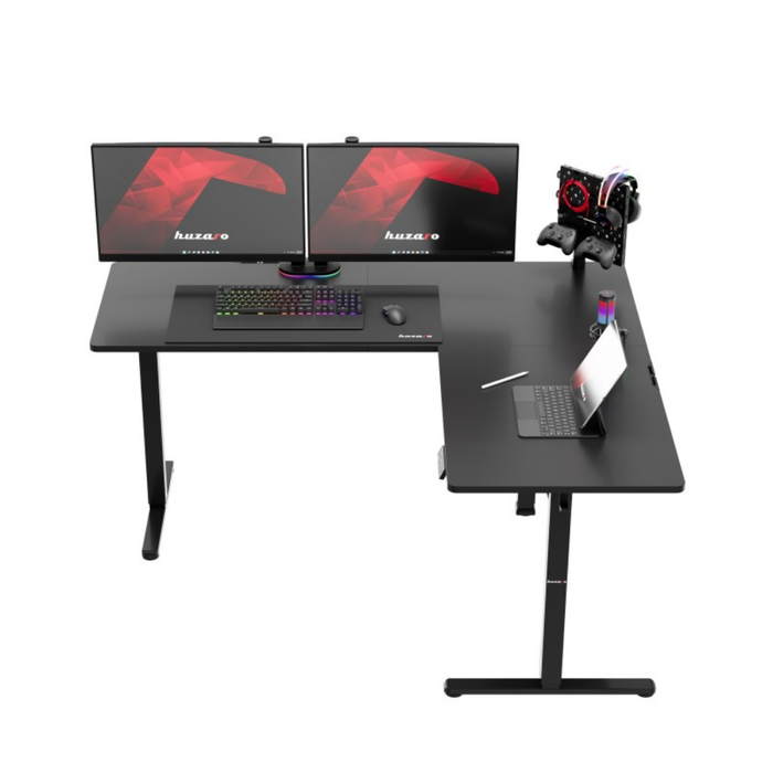 Huzaro Hero 9.3 Electric Gaming Desk Black
