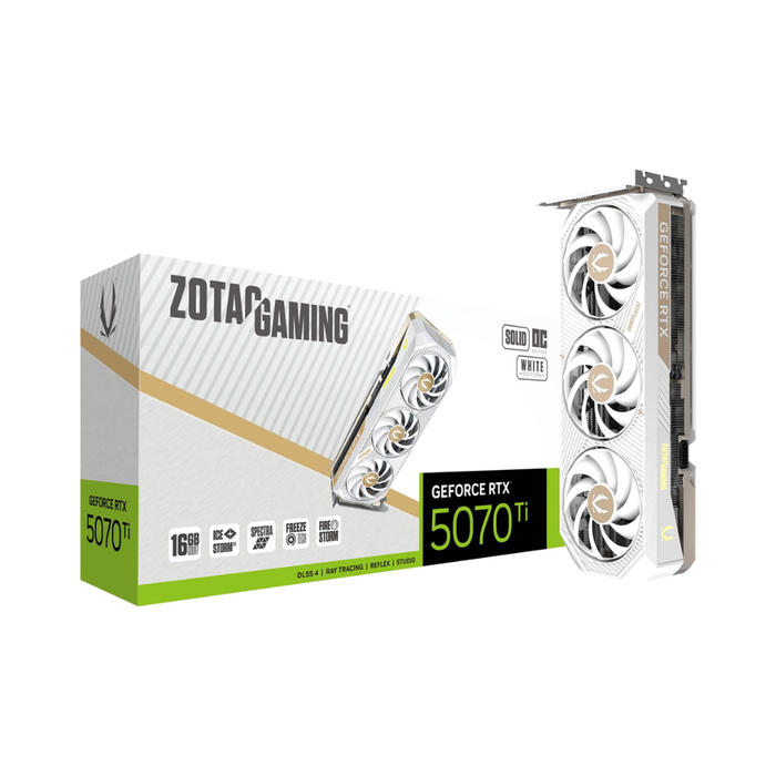 Zotac SOLID CORE GeForce RTX 5070 Ti OC 16GB White
