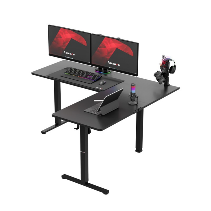 Huzaro Hero 9.3 Electric Gaming Desk Black