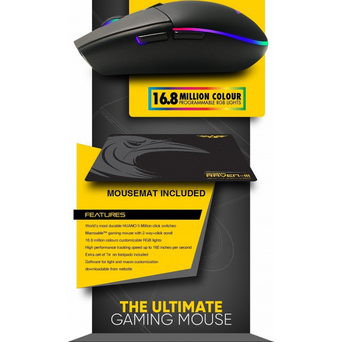 Armaggeddon Wired Gaming Mouse Raven 3