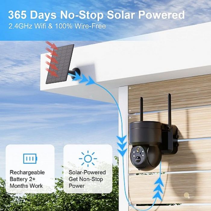 WOOX Outdoor Battery Camera 3MP PTZ with Solar Panel R3569