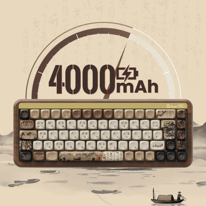 Akko Mechanical Wireless Wooden Keyboard MU01 Mountain Seclusion