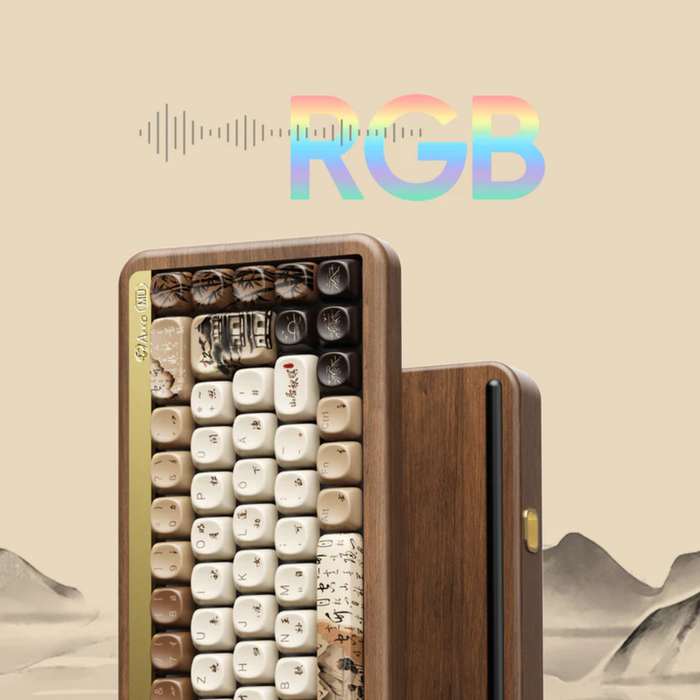 Akko Mechanical Wireless Wooden Keyboard MU01 Mountain Seclusion
