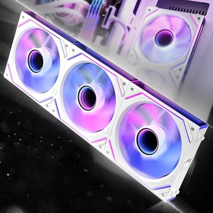 AsiaHorse Fans Dawn Pro Triple Pack 120mm White