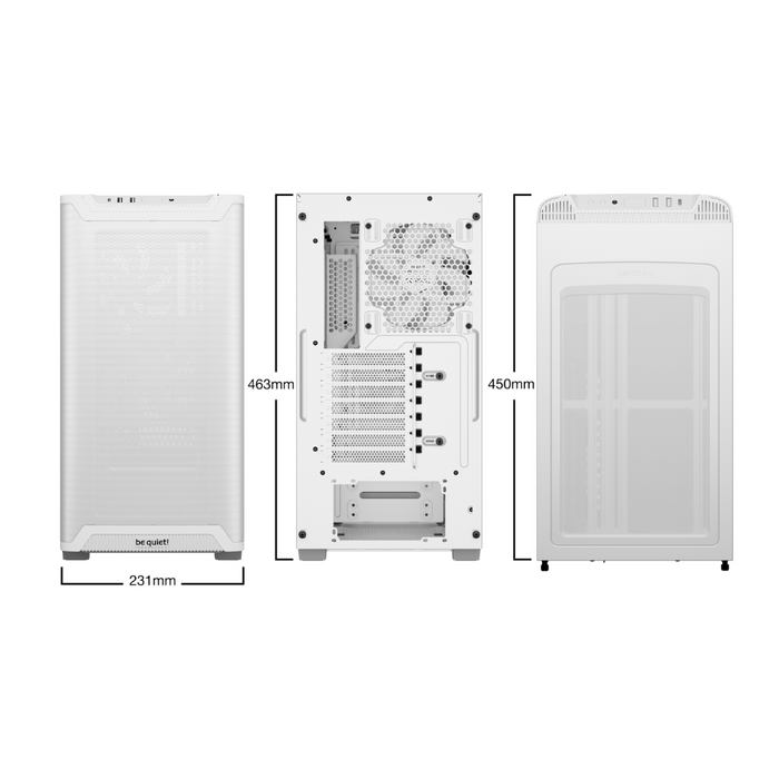 Be Quiet PC Case Pure Base 501 Airflow Window Midi Tower White