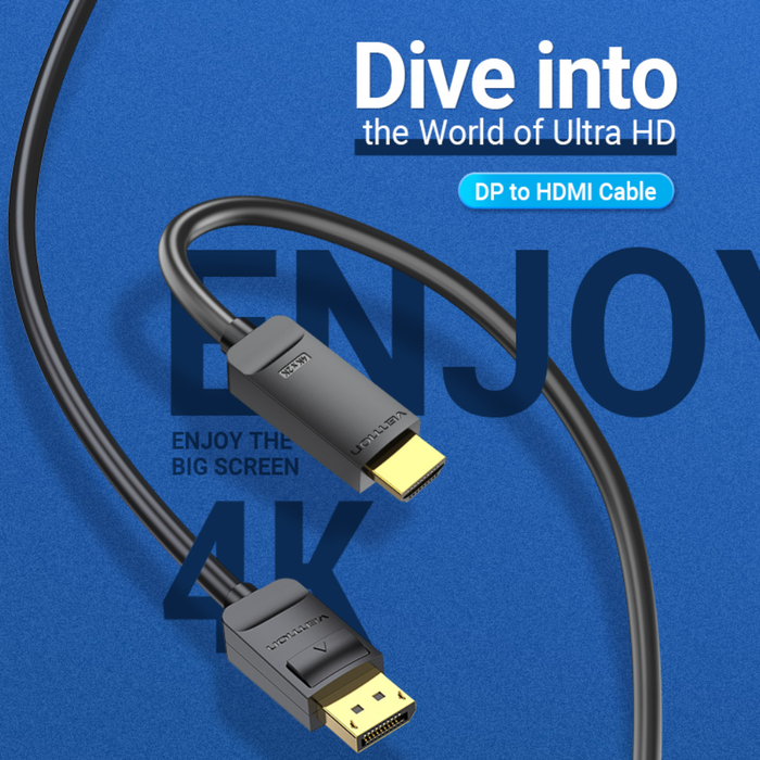 Vention DisplayPort to HDMI Cable 4K30Hz 5.0m HAGBJ
