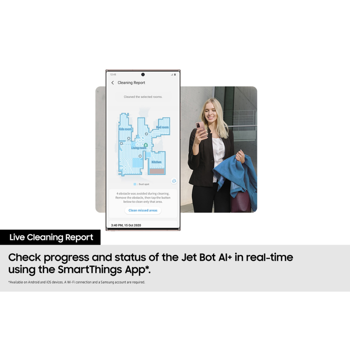 Samsung Vacuum Cleaner Bespoke AI Jet Bot Combo 3 in 1