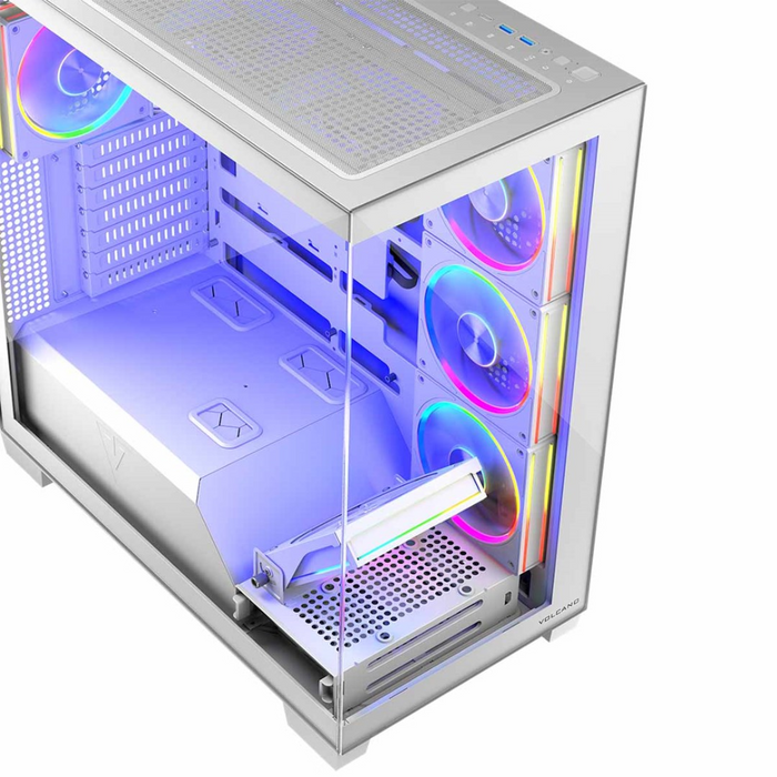 Modecom PC Case VOLCANO Stellar ARGB 8F White Midi