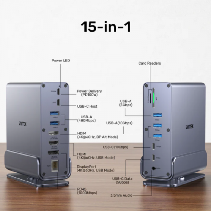 Unitek D1135A Type-C 15-in-1 Docking Station