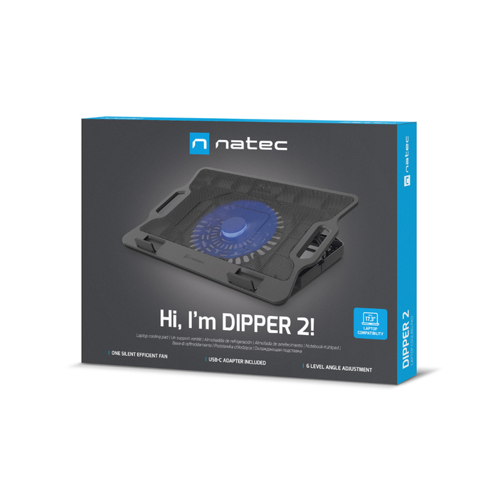 Natec Laptop Cooling Pad Dipper 2 17.3"
