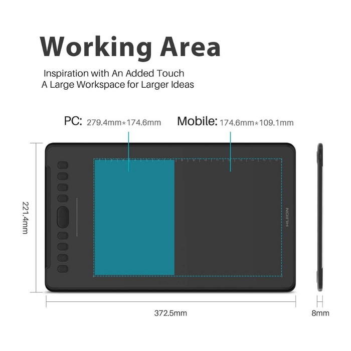 HUION Graphic Tablet Inspiroy H1161