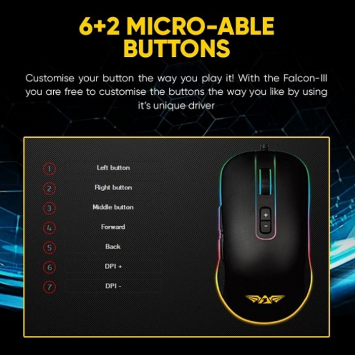 Armaggeddon Wired Gaming Mouse Falcon 3