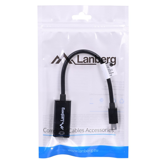 Lanberg Mini DisplayPort to HDMI Cable Type A 0.2m
