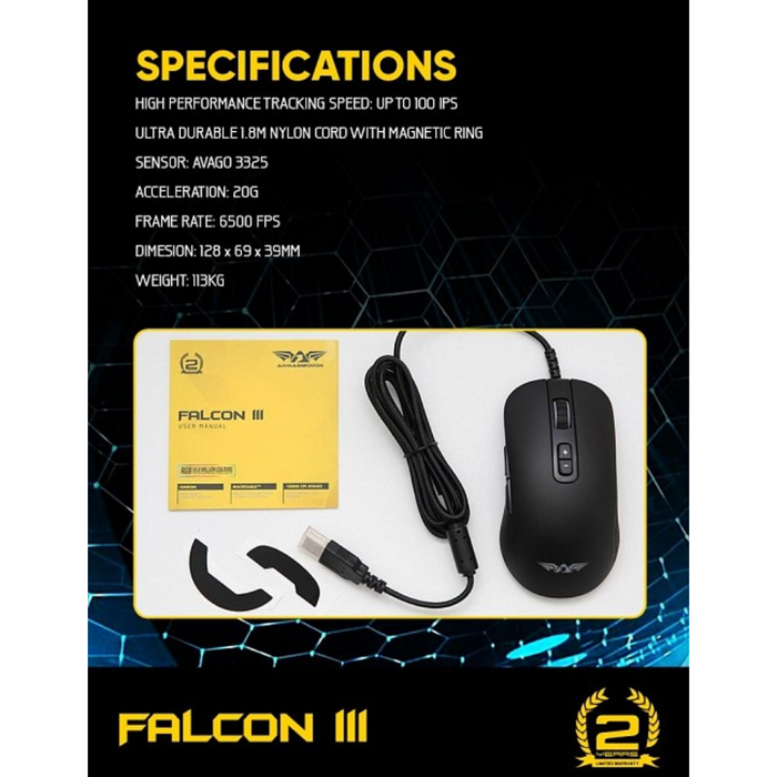 Armaggeddon Wired Gaming Mouse Falcon 3
