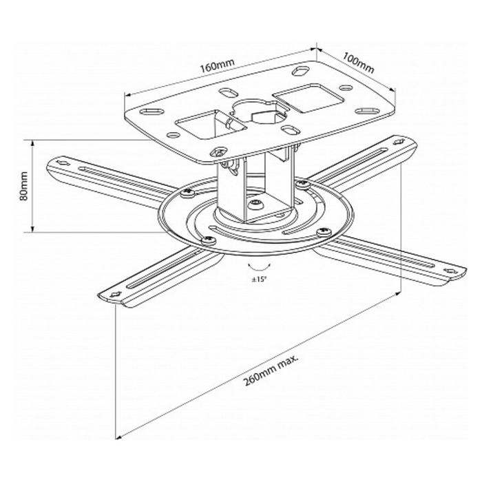 Av: Link PJM80 Fixed Projector Ceiling Mount