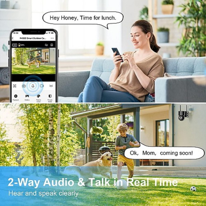 WOOX Outdoor Battery Camera 3MP PTZ with Solar Panel R3569