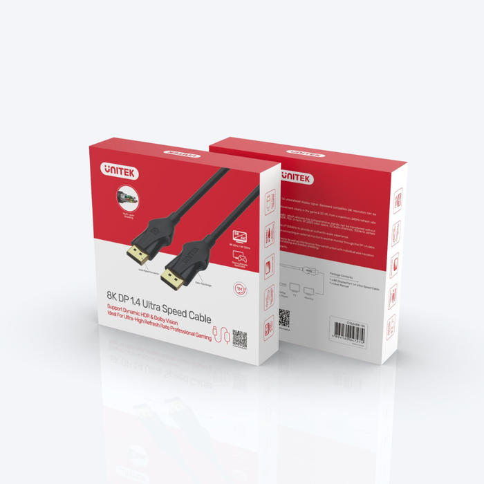 Unitek C1624BK-3M DisplayPort 1.4 Cable 8K 60Hz 3m