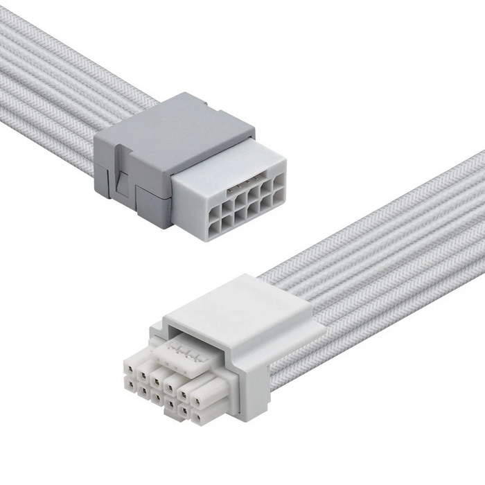 Asiahorse PCIe 5.0 Sleeved Cable Extension 16P Male to 16P Female White