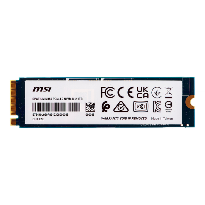 MSI SPATIUM SSD M450 M.2 NVMe 1TB