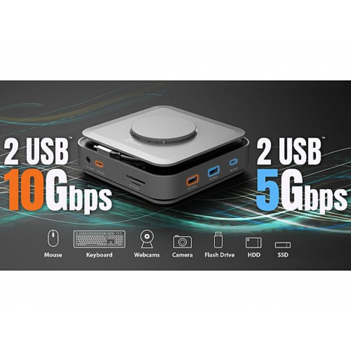 j5create Type-C 11-in-1 Docking Station with Wireless Charger