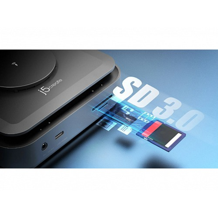 j5create Type-C 11-in-1 Docking Station with Wireless Charger