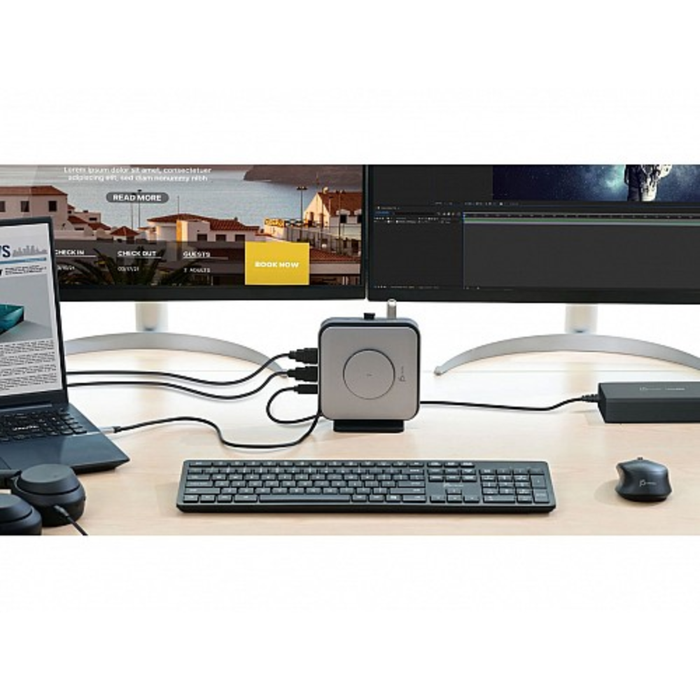 j5create Type-C 11-in-1 Docking Station with Wireless Charger