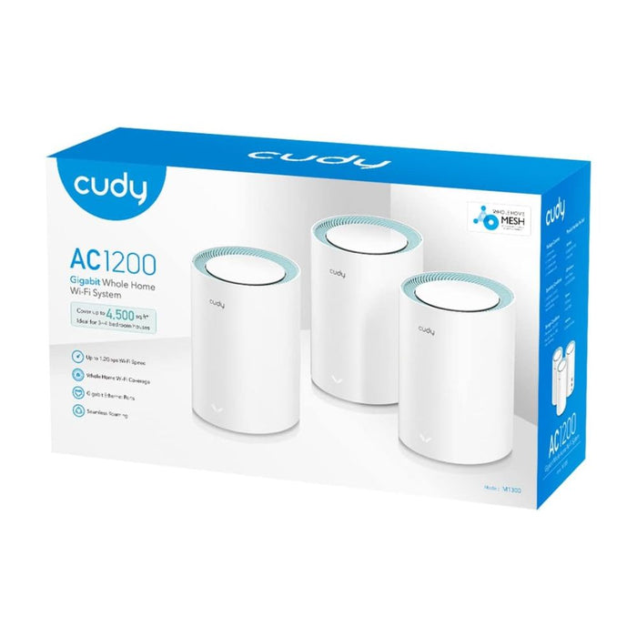 Cudy Whole Home Mesh WiFi System M1300 (3 Pack)