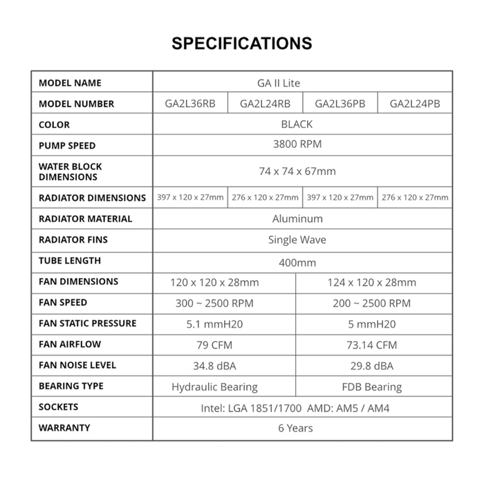 Lian Li Liquid Cooler Galahad ll Lite 360R Black