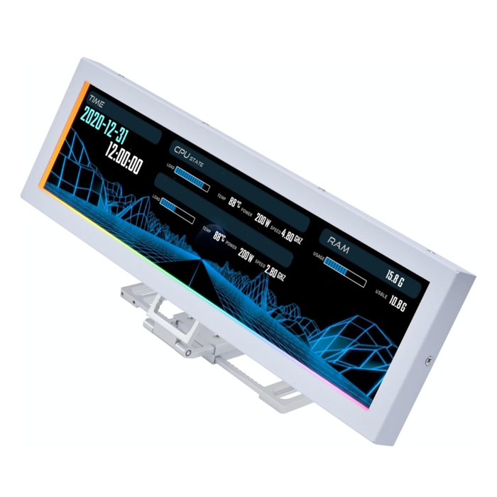 Lian Li Universal Screen Mini Monitor for PC 8.8" White