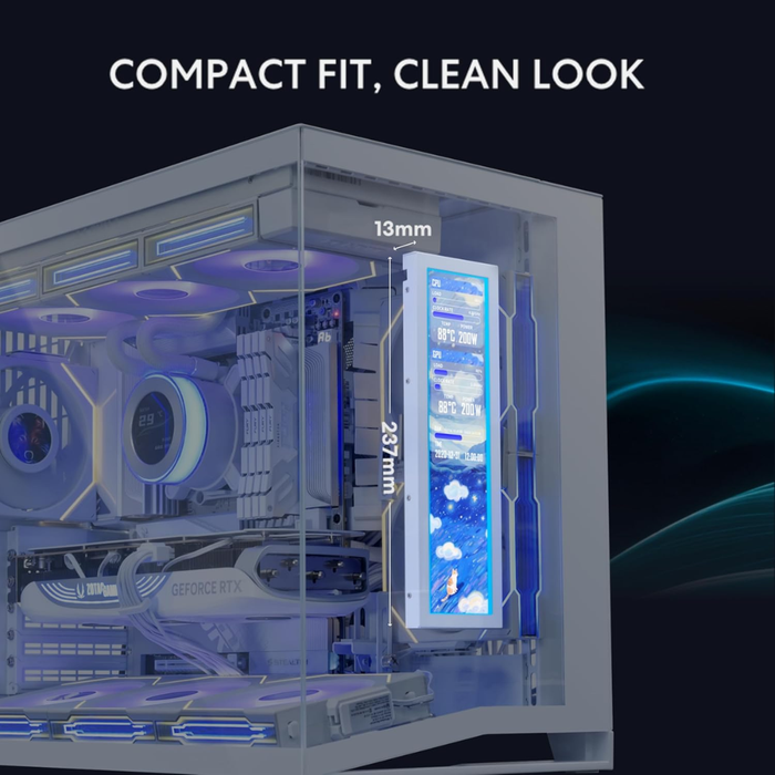 Lian Li Universal Screen Mini Monitor for PC 8.8" White