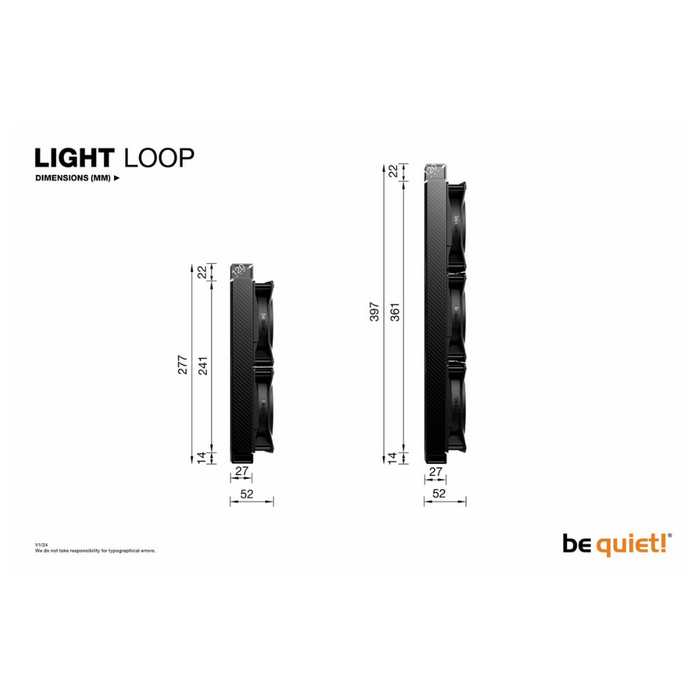 Be Quiet Liquid Cooler Light Loop 360 ARGB