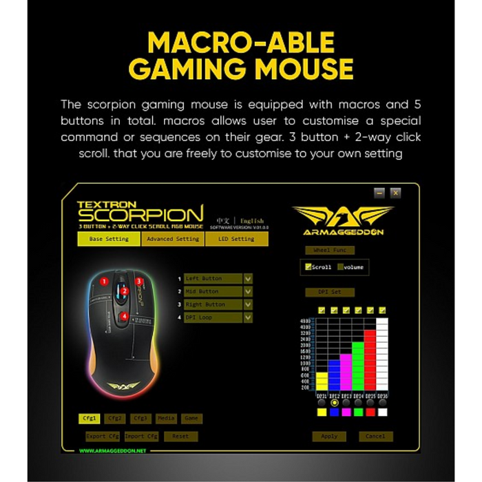 Armaggeddon Wired Gaming Mouse Scorpion 3