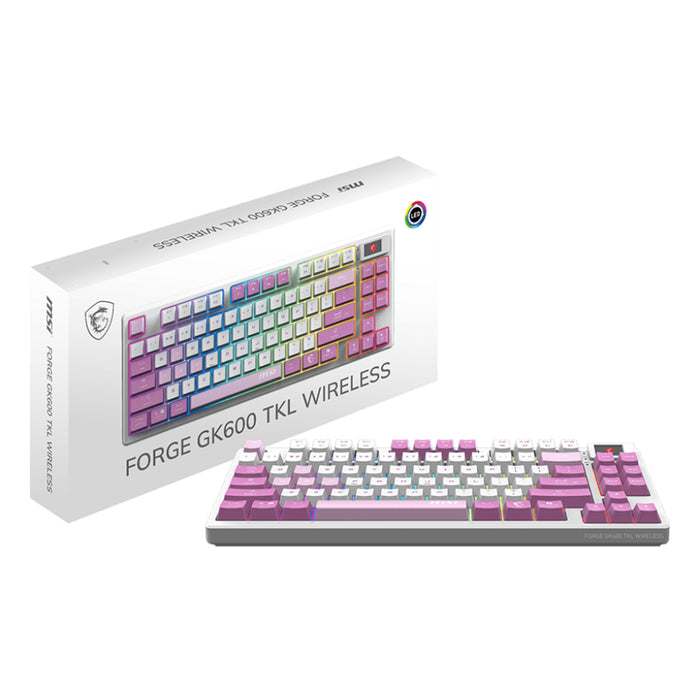 MSI Gaming Wireless Keyboard FORGE GK600 TKL Violet