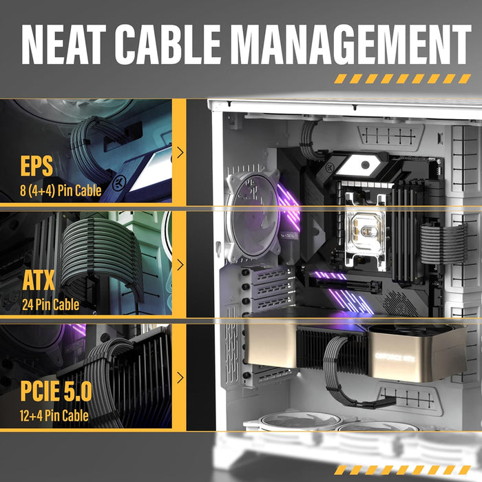 AsiaHorse PCIE5.0 Extension Sleeved Braided Cables x4