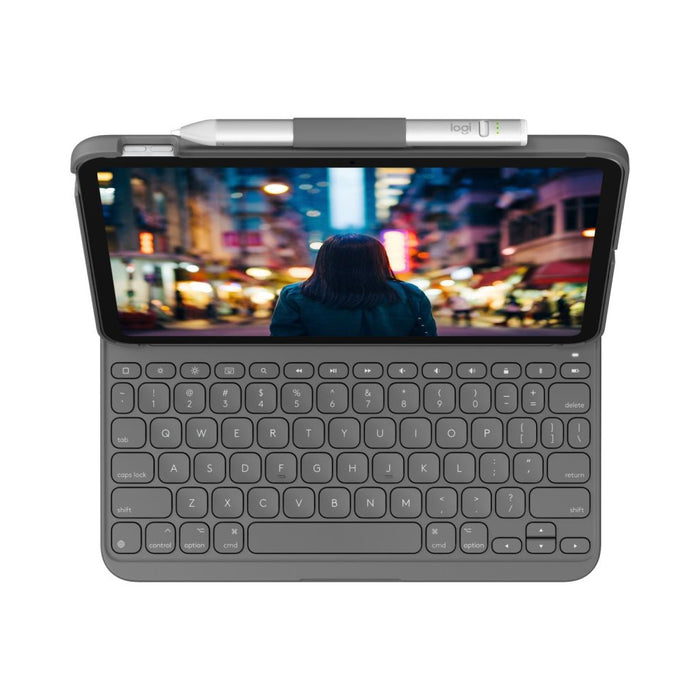 Logitech Slim Folio Wireless Keyboard For iPad 10th Generation Grey