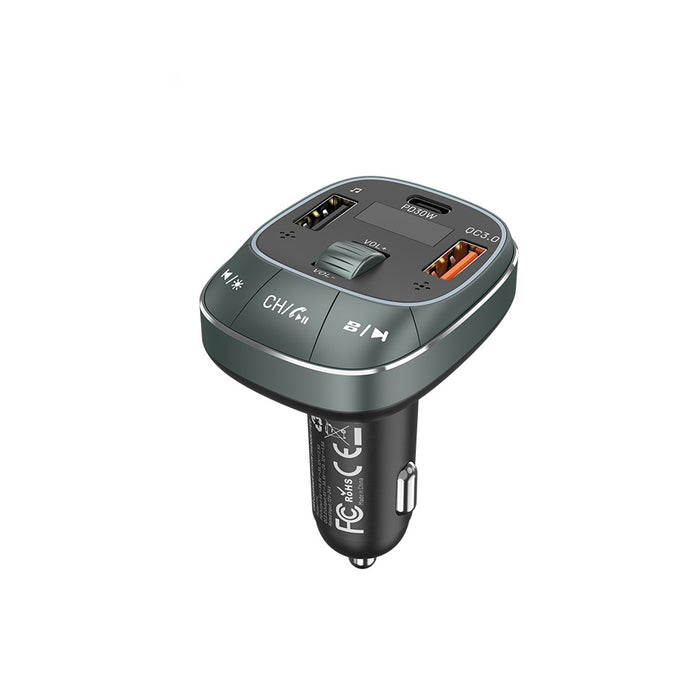 Vention FFLB0 Car FM Transmitter, USB Music Player, Charger 3xUSB 30W/18W/5W