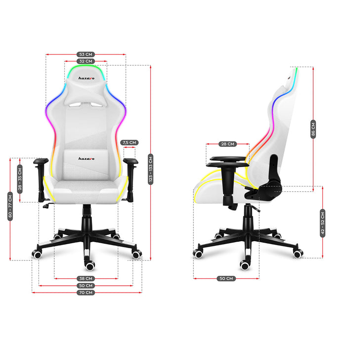 Huzaro Force 6.2 RGB White Gaming Chair