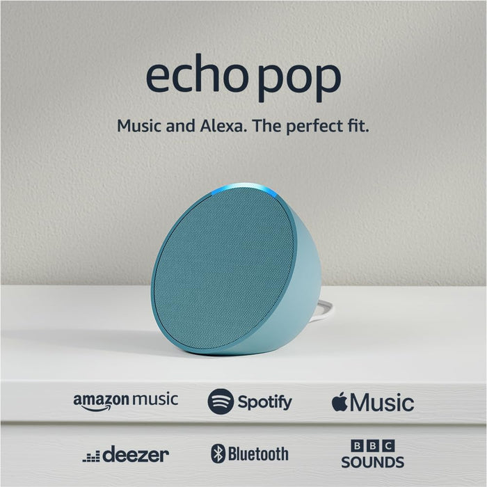 Amazon Alexa Round Bluetooth Speakers Light Blue