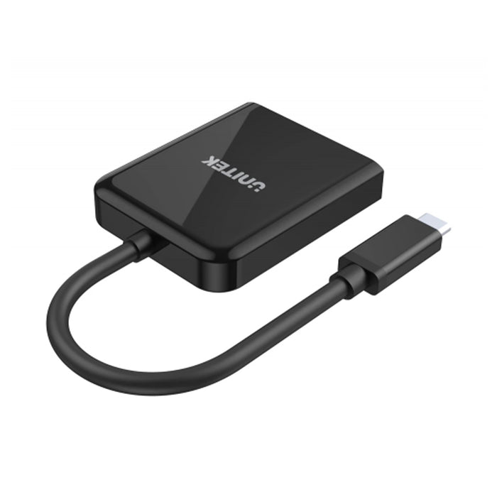 Unitek V1408A Type-C To Dual HDMI 4K 60Hz MST Adapter Black