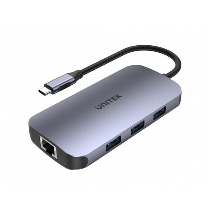 Unitek D1071A Type-C HUB HDMI/GB/4xUSB/SD/PD100W Dual Card Reader