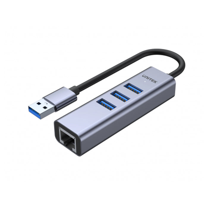 Unitek H1906A USB3.0 Hub 3x USB-A & Gb Lan