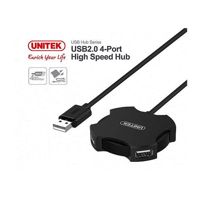 Unitek Y-2178 USB2.0 4-Port Hub with 30cm cable