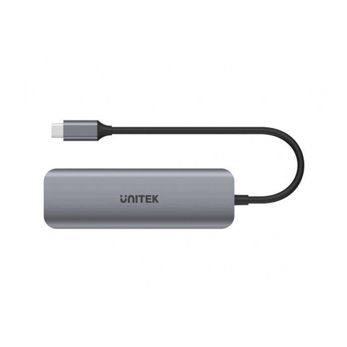 Unitek H1107C Alum Type-C Hub 3x USB3.1/SD/PD100W Hub Space Grey