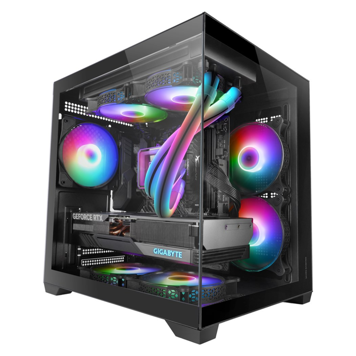 Mars PC Case Gaming MC-VIEW2 Mini Tower Black