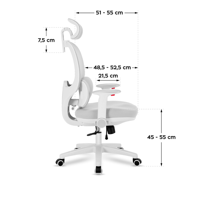 Mark Adler Junior 6.3 Ergonomic Children's Chair Grey